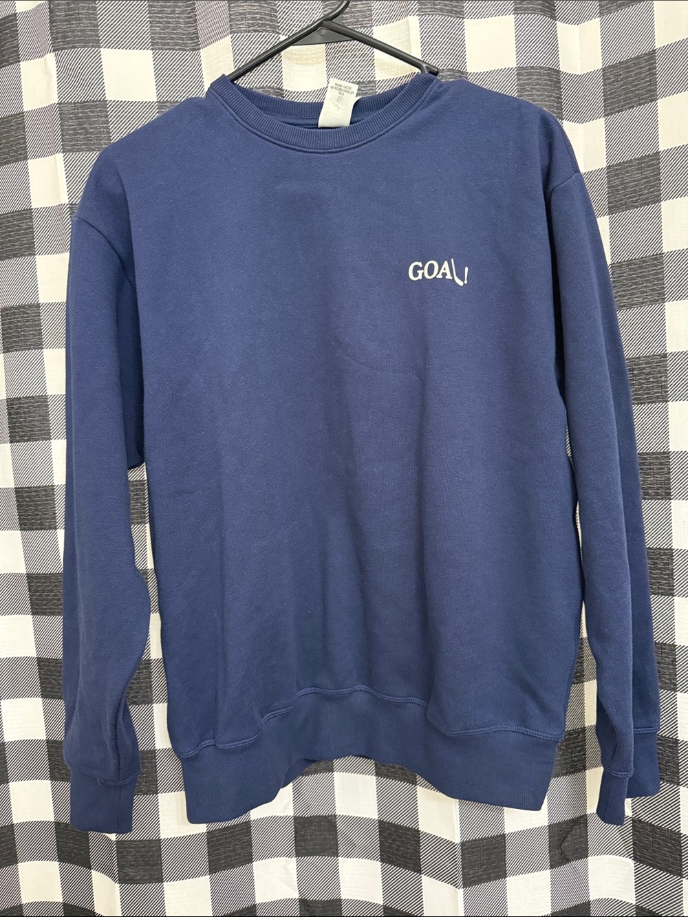 Navy 'GOAL!' Crewneck Sweatshirt